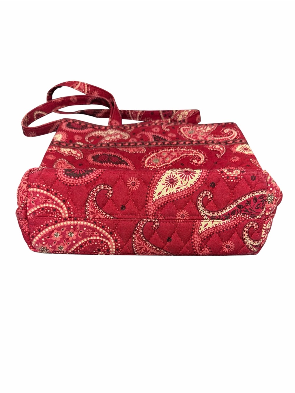 Vintage Vera Bradley Tote Bag Retired Mesa Red Paisley Print - Picture 7 of 8